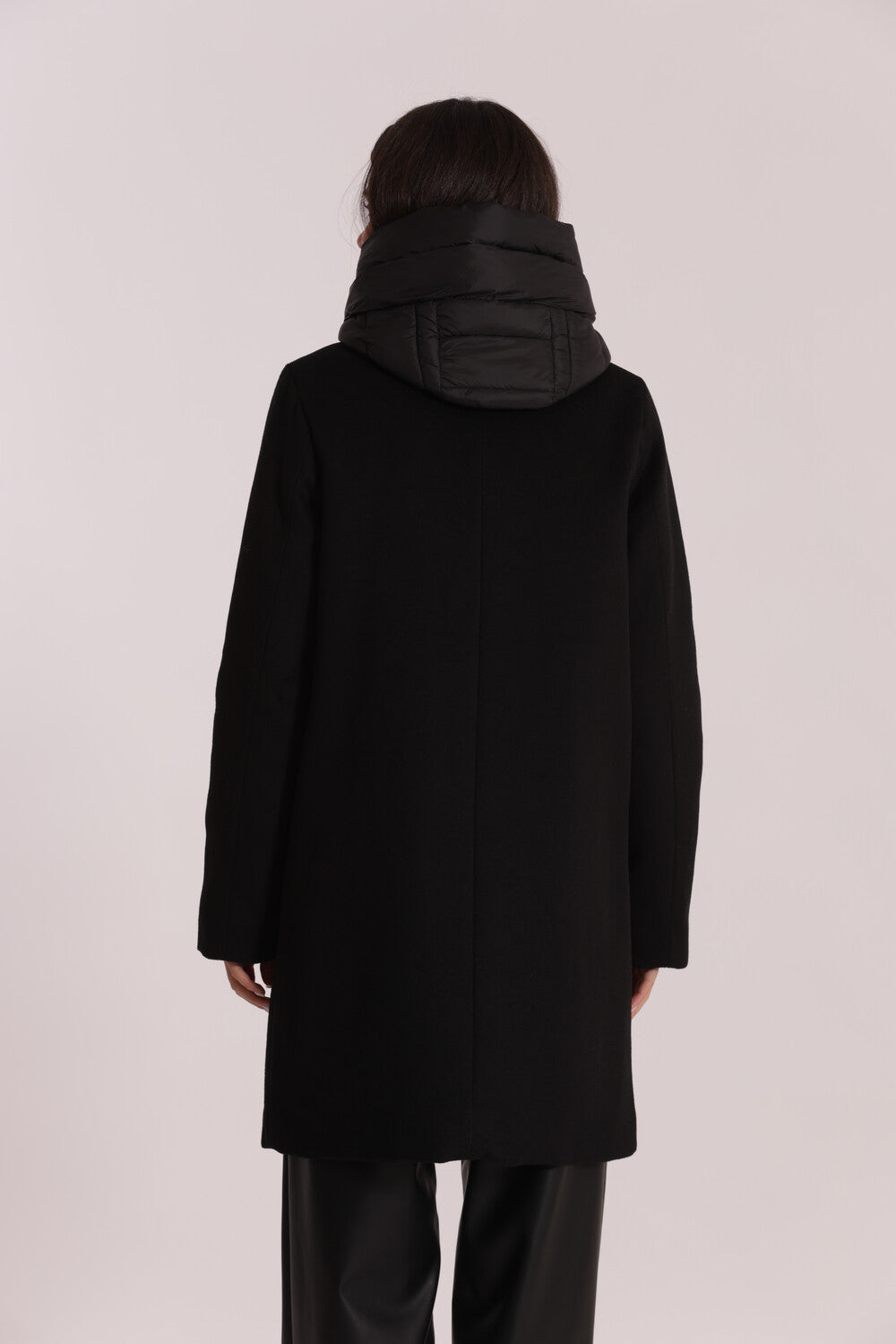Cappotto Donna 2 in 1 in Lana con Piumino Staccabile e Cappuccio Mimi Mua