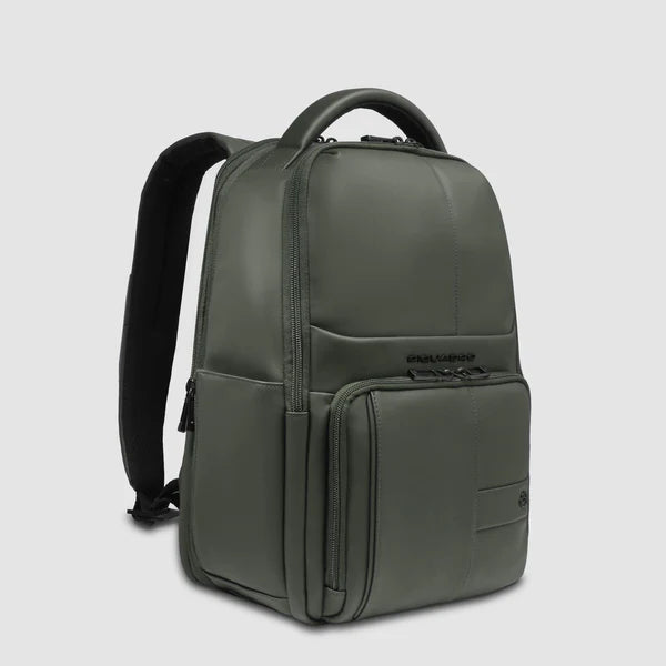 Zaino Piquadro porta PC e tablet in materiale tecnico con tasche organizzate Verde TU | Giò Fashion