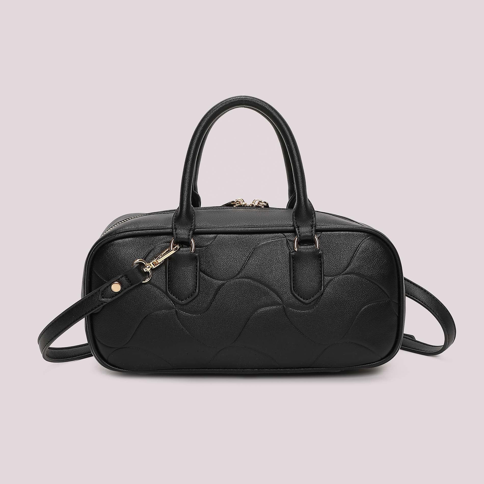 Borsa a mano donna Mimi Mua con tracolla e motivo trapuntato elegante Nero TU | Giò Fashion