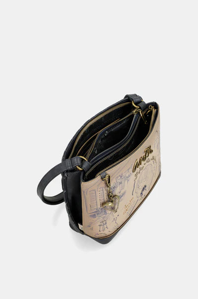 Borsa a spalla Anekke Contemporary con dettagli artistici