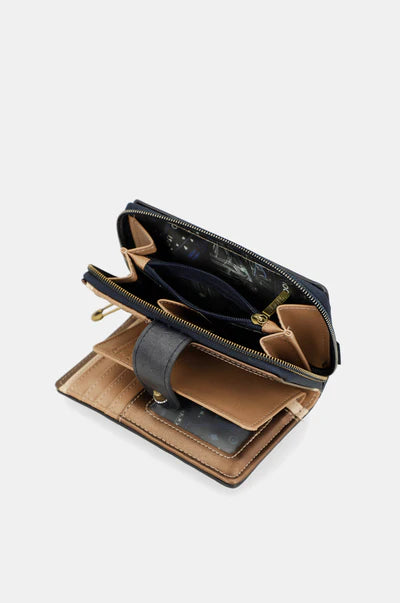 Portafoglio Anekke Contemporary medio con zip e ricami