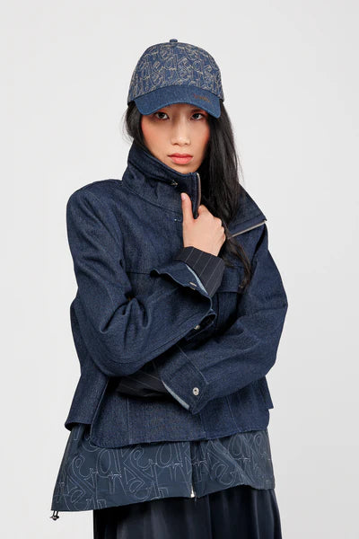 Cappellino Anekke donna in denim con logo ricamato