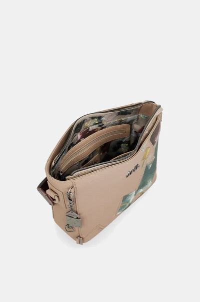 Borsa a tracolla Anekke con stampa artistica astratta