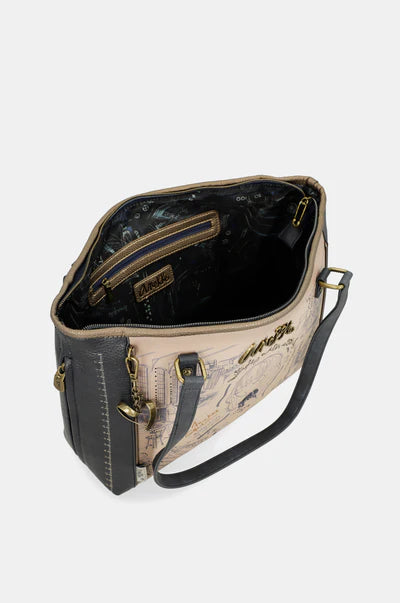 Shopper Anekke con doppio manico e grafica illustrata