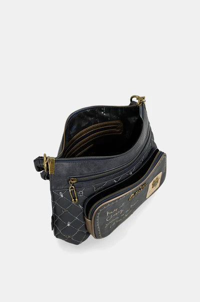 Borsa a mano Anekke con manico intrecciato e tasca frontale