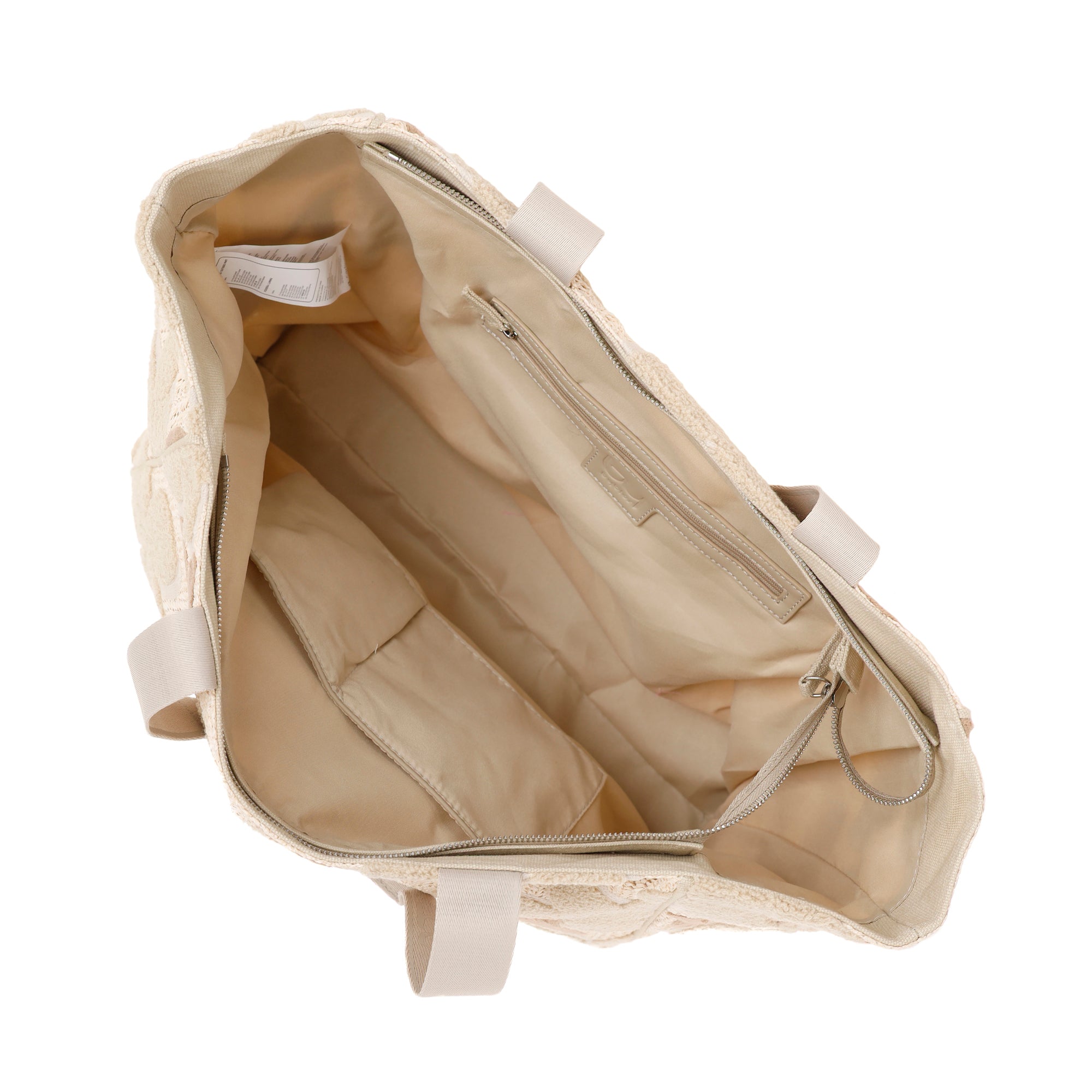 Borsa shopping Byblos donna in tessuto con fantasia floreale e manici a spalla Beige TU | Giò Fashion