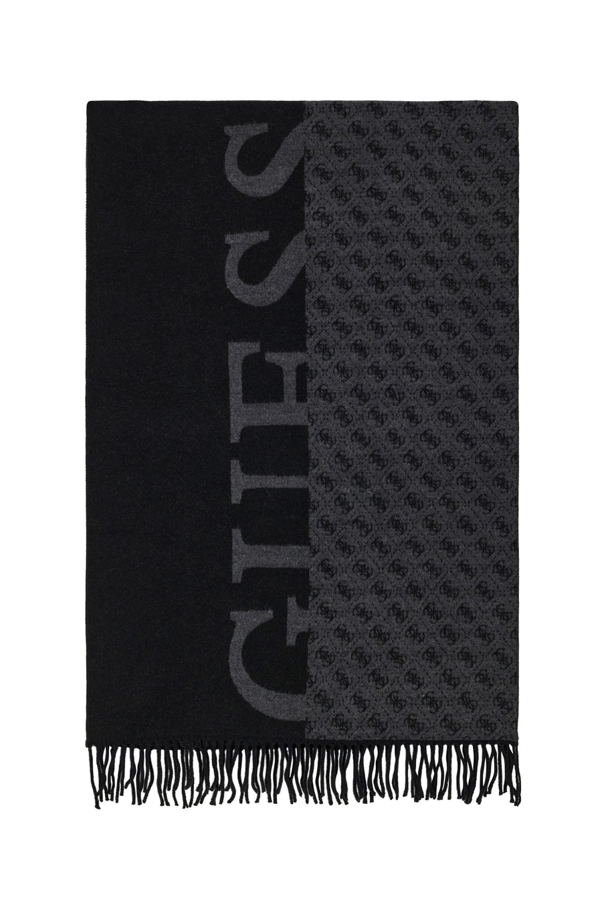 Sciarpa Guess Donna con Logo Jacquard e Frange