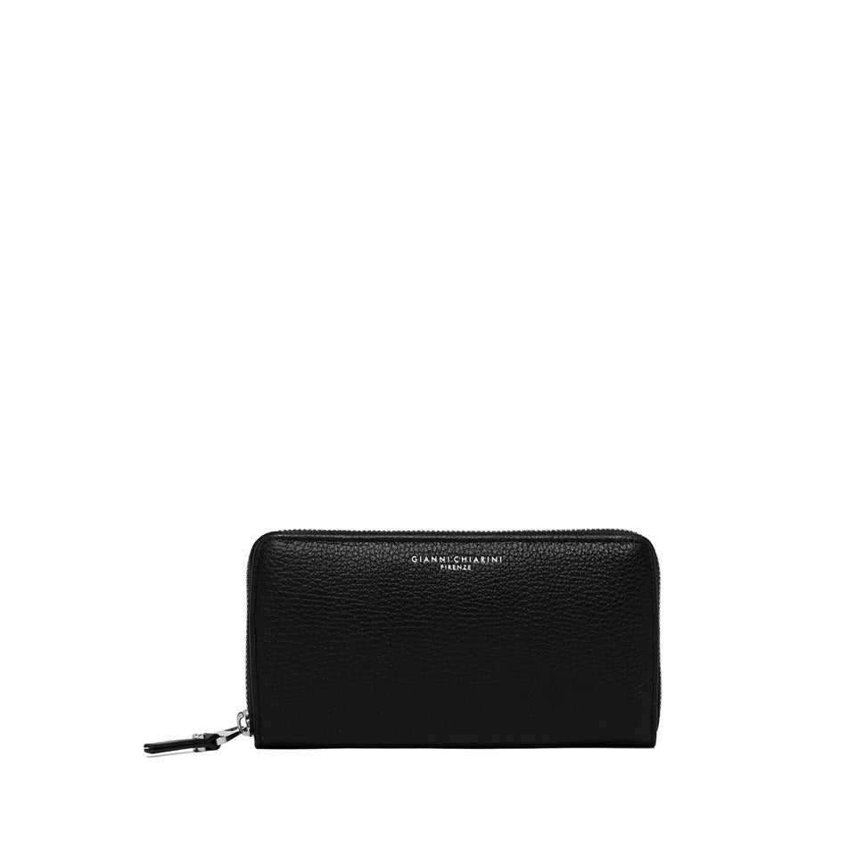 Portafoglio Compatto Gianni Chiarini Wallets Grain in pelle grana Nero TU | Giò Fashion