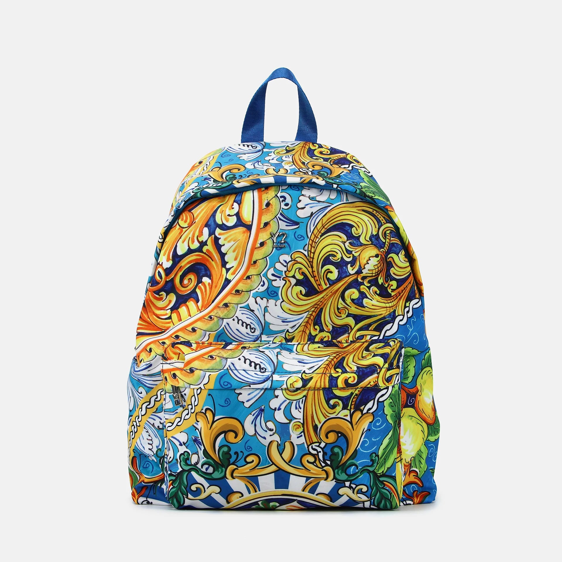 Zaino Y Not con fantasia barocca multicolore BLU TU | Giò Fashion