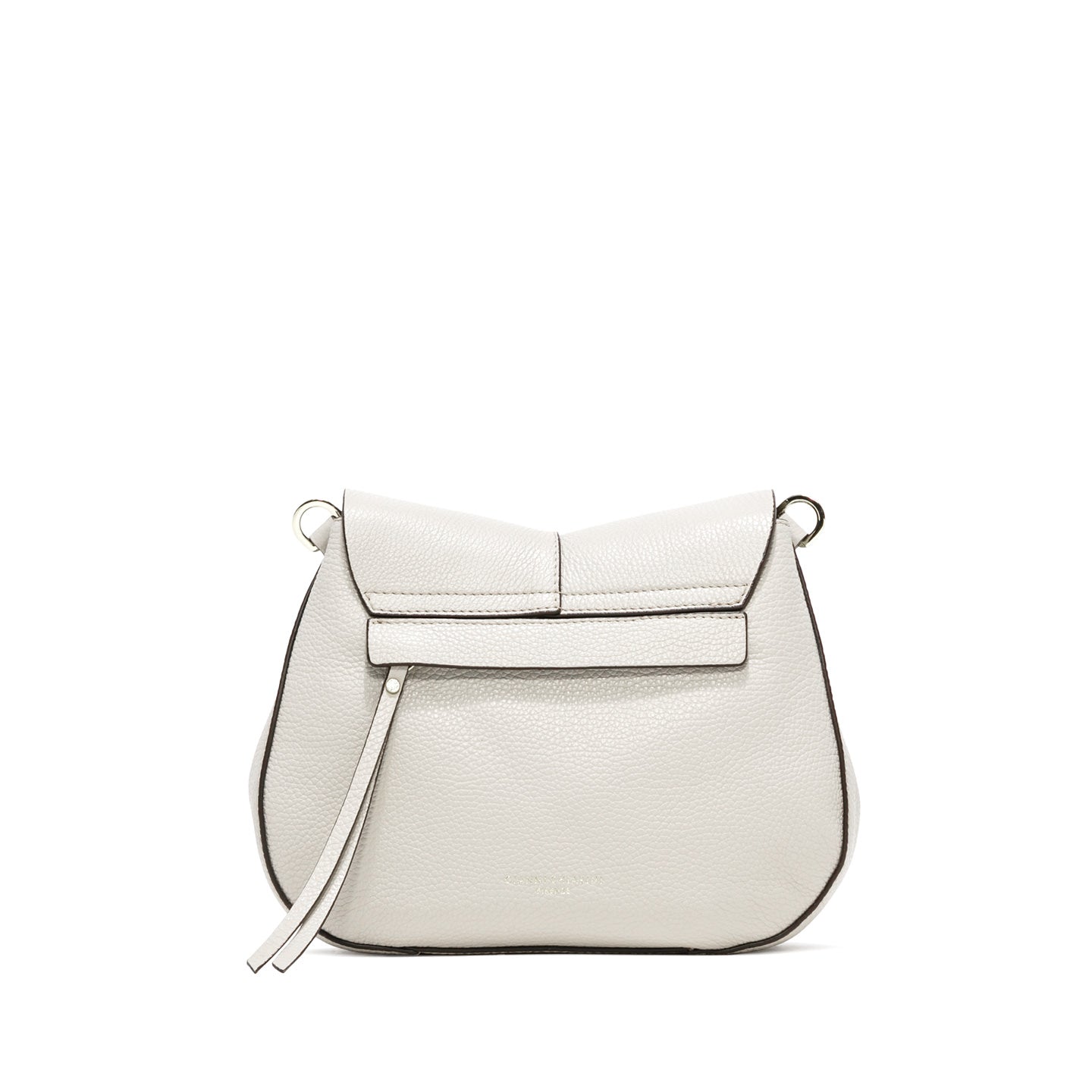 Gianni Chiarini Helena Round borsa a tracolla in pelle martellata con tasche organizzate Bianco TU | Giò Fashion