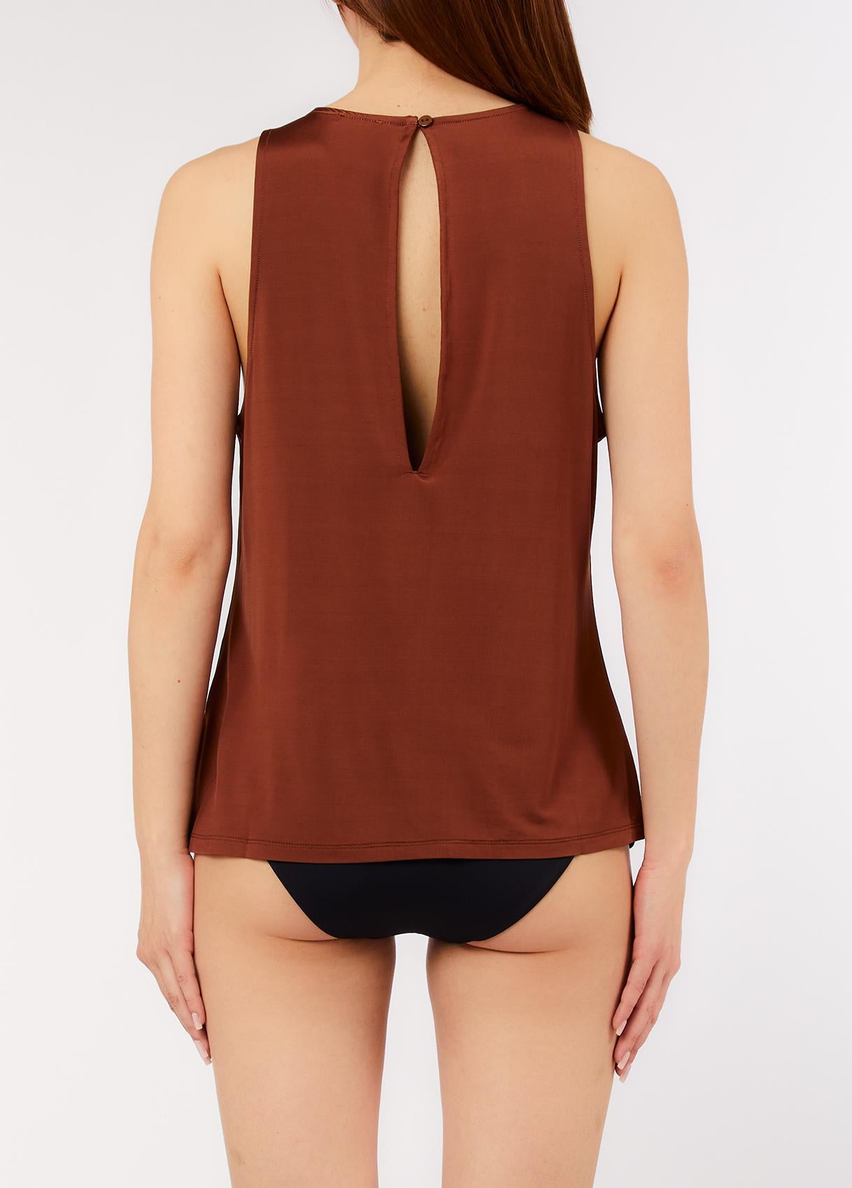 Top Liu Jo Donna con Collo Alto e Pieghe Frontali