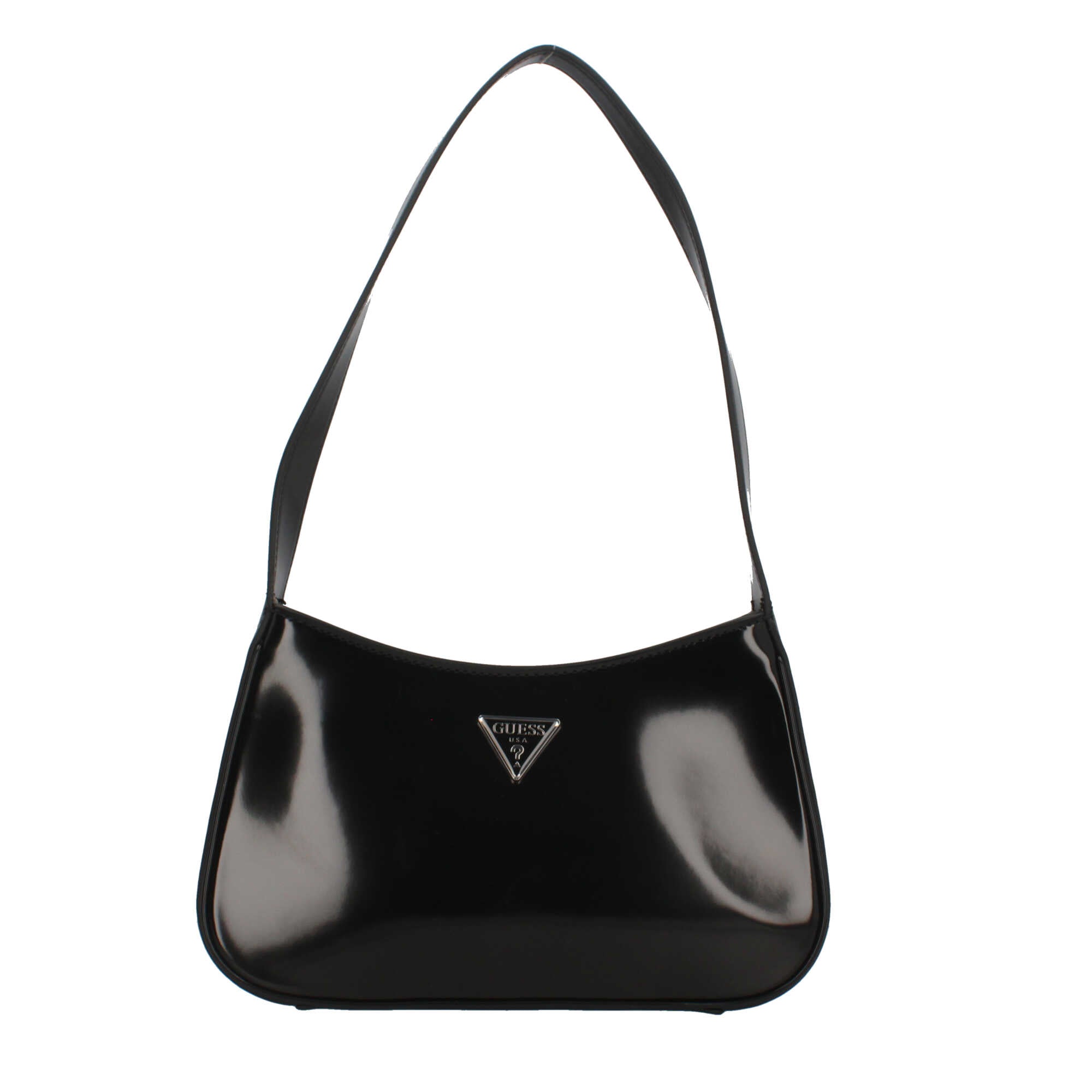 Borsa a spalla lucida Guess NERO TU | Giò Fashion