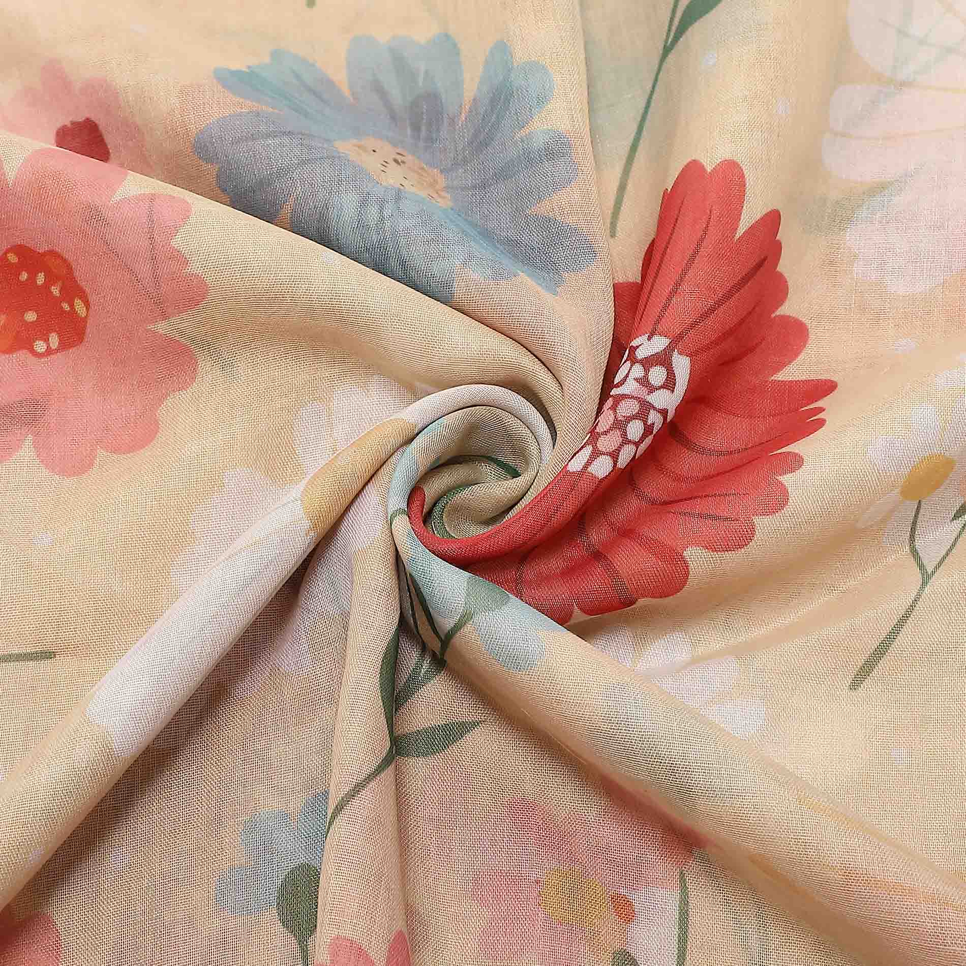 Foulard donna fantasia floreale colorata stile moderno Rosa U | Giò Fashion