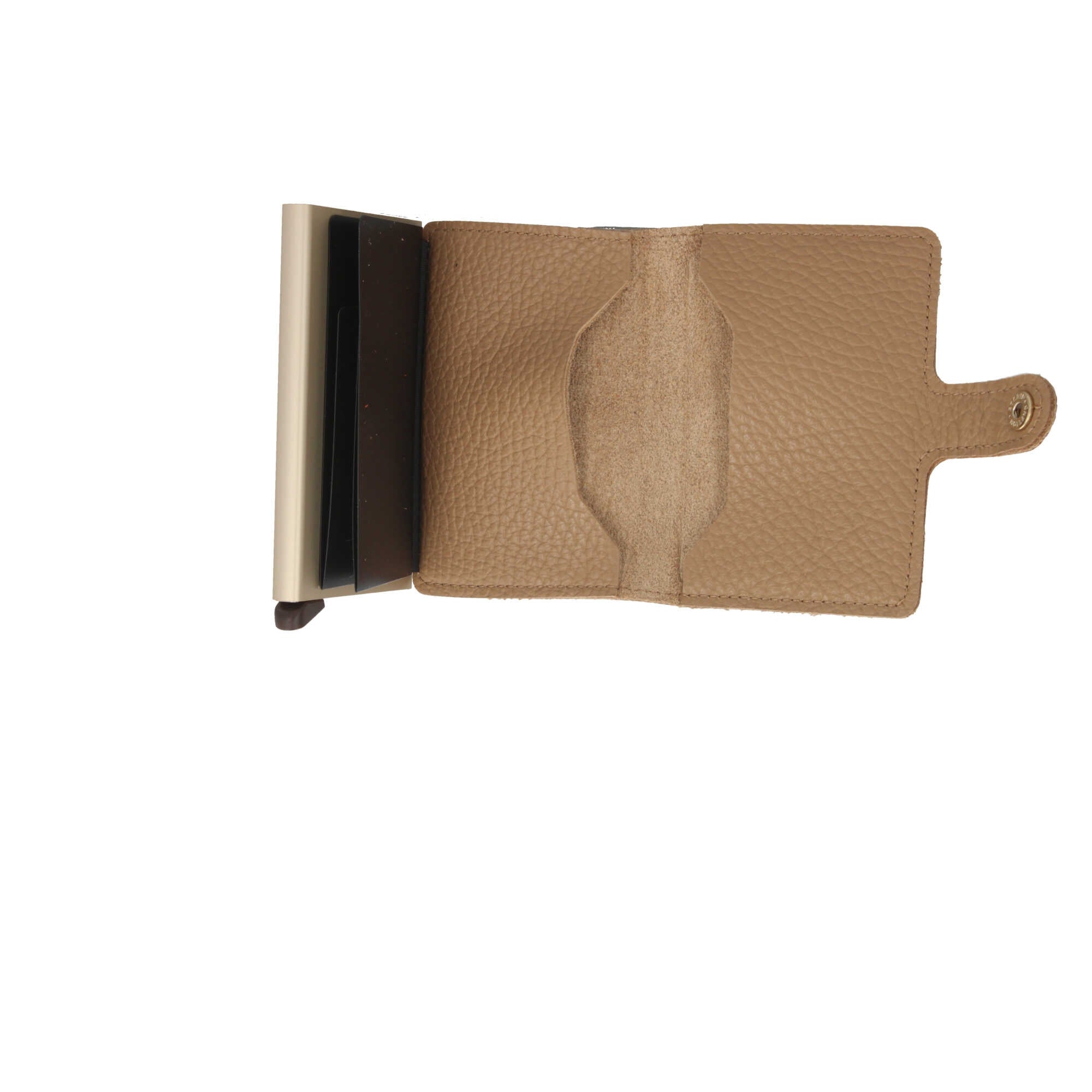 Secrid Miniwallet in Pelle Cammello Texturizzata con Cardprotector RFID