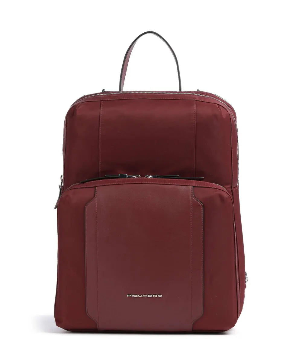 Piquadro zaino espandibile porta PC 15.6" in pelle con protezione antiurto e RFID