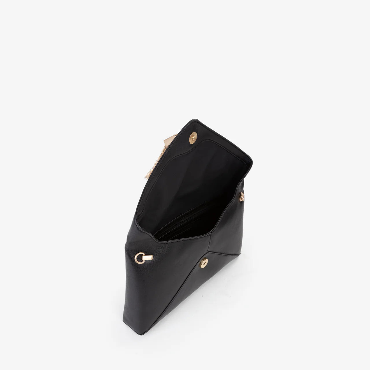 Valentino clutch donna elegante con dettaglio V e patta Nero TU | Giò Fashion