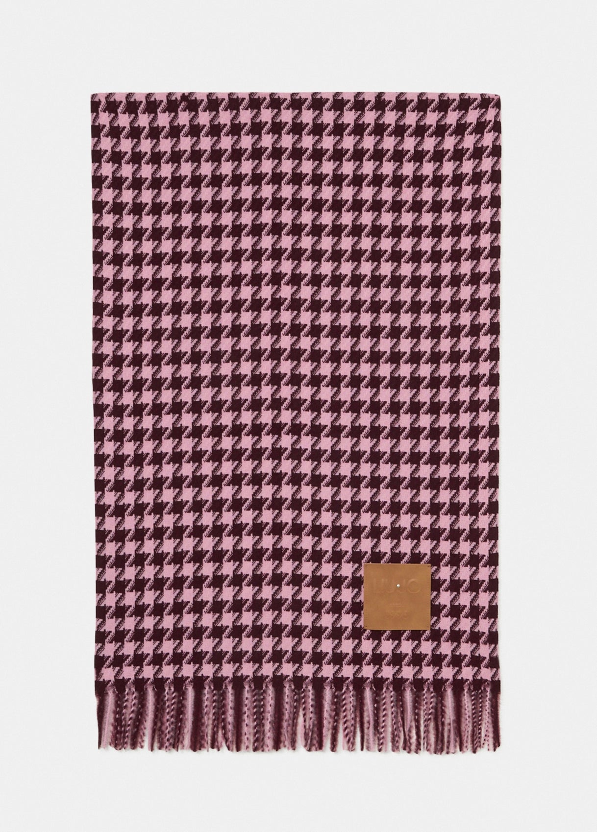 Liu Jo sciarpa con motivo pied de poule e frange