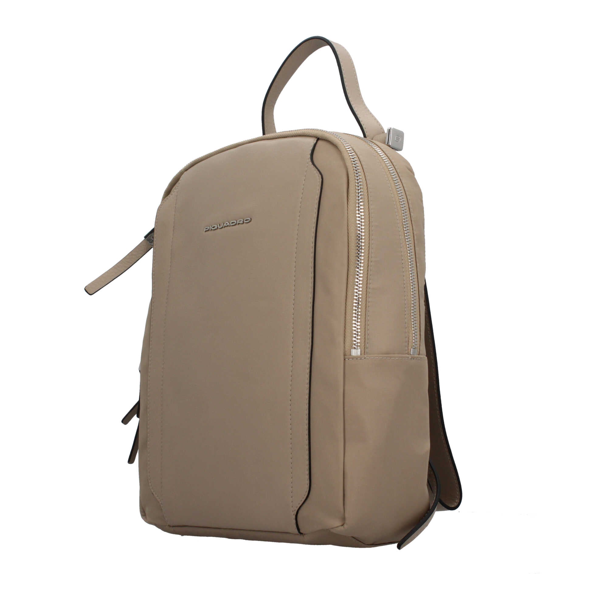 Piquadro zaino in pelle con scomparto per iPad Pro 12.9" e protezione RFID Beige TU | Giò Fashion