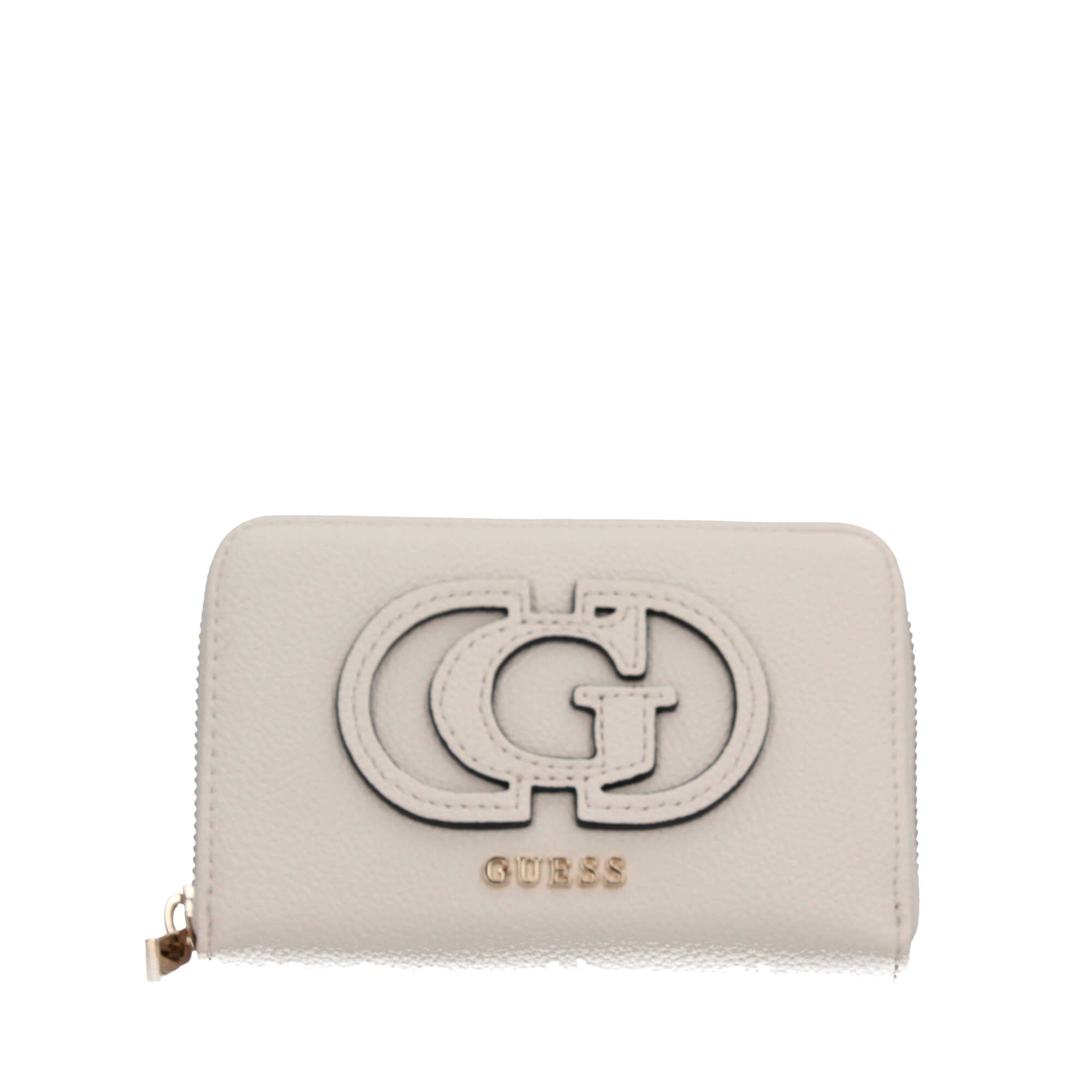 Portafoglio compatto Guess con logo in rilievo Beige TU | Giò Fashion