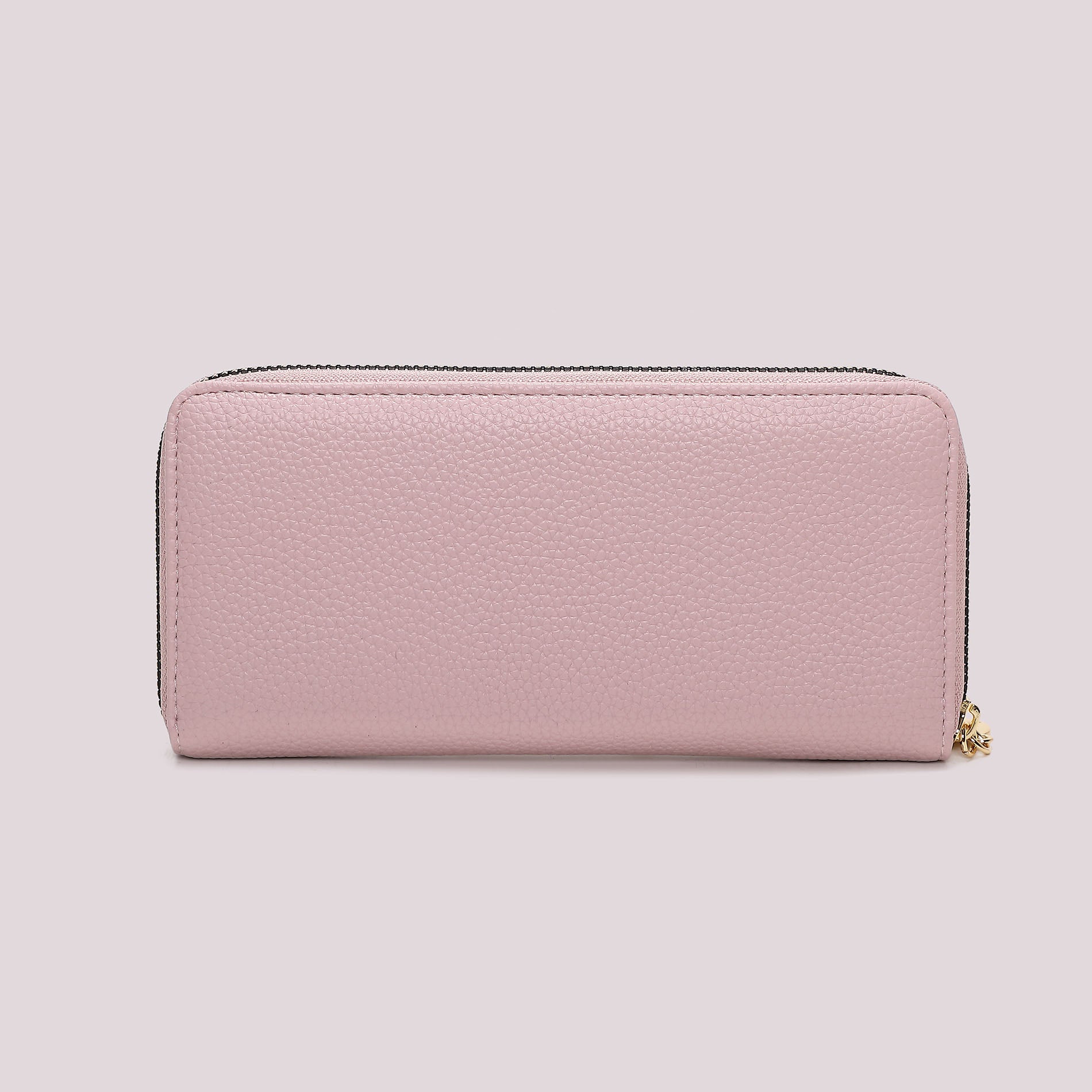 Portafoglio donna Mimi Mua grande zip around con logo in rilievo elegante Rosa TU | Giò Fashion