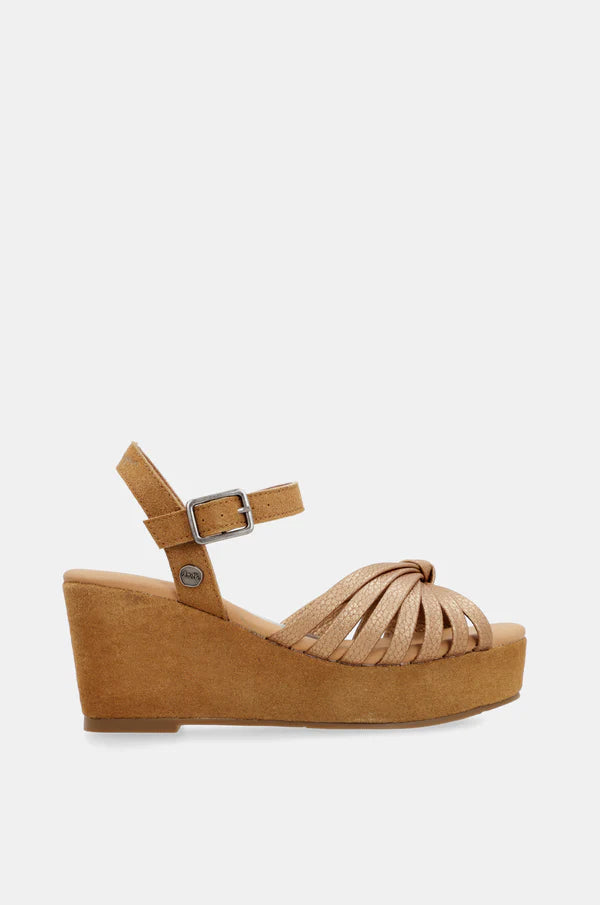 Sandali donna Anekke con zeppa e fasce intrecciate CUOIO 37 | Giò Fashion