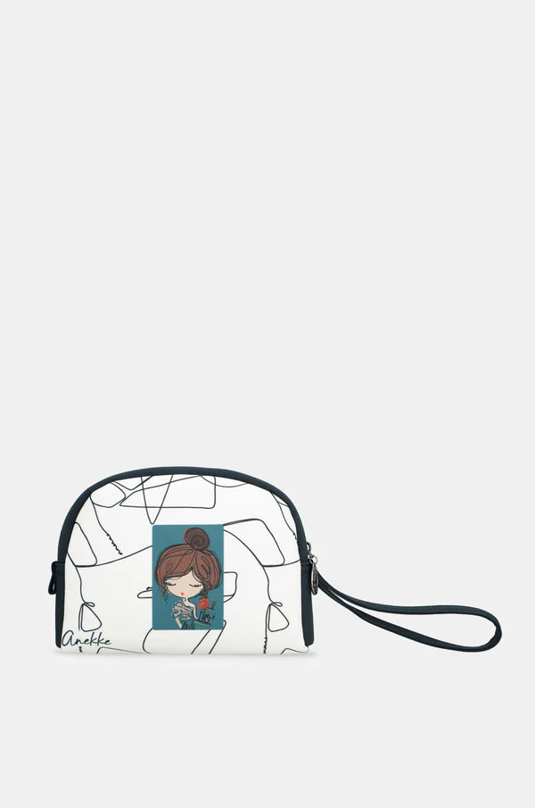 Beauty Case Anekke Donna Compatto con Laccetto da Polso Pratico