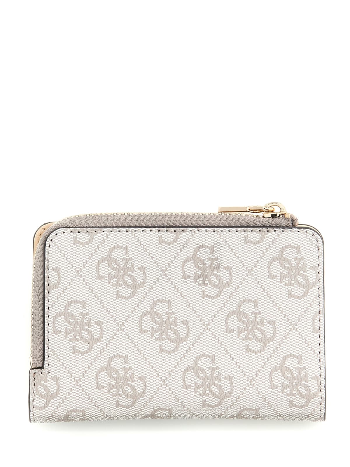 Portafoglio Guess donna logo all over con zip e scritta frontale