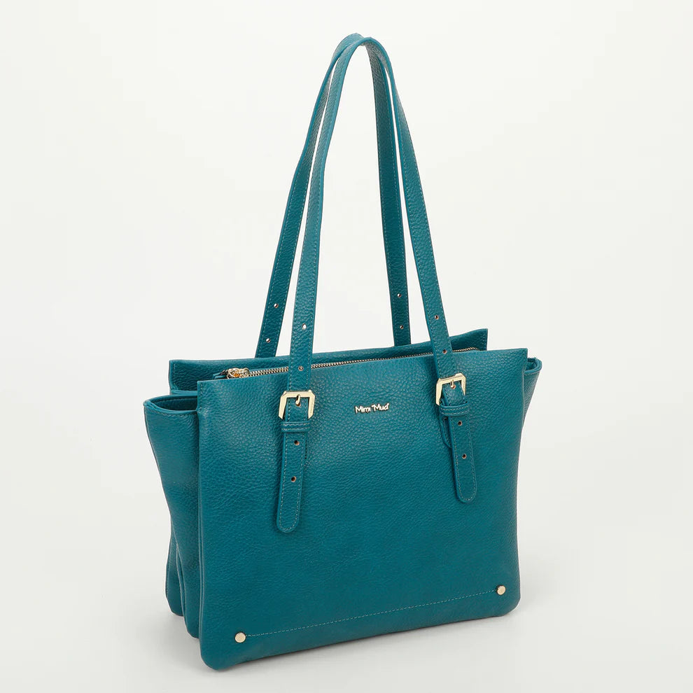 Borsa shopper con fibbie decorative Mimi Mua