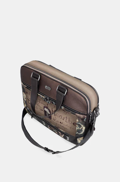 Anekke borsa porta computer con tracolla e tasca frontale