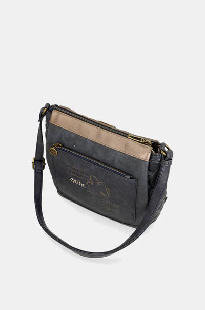 Borsa a tracolla Anekke con design urbano e dettagli artistici