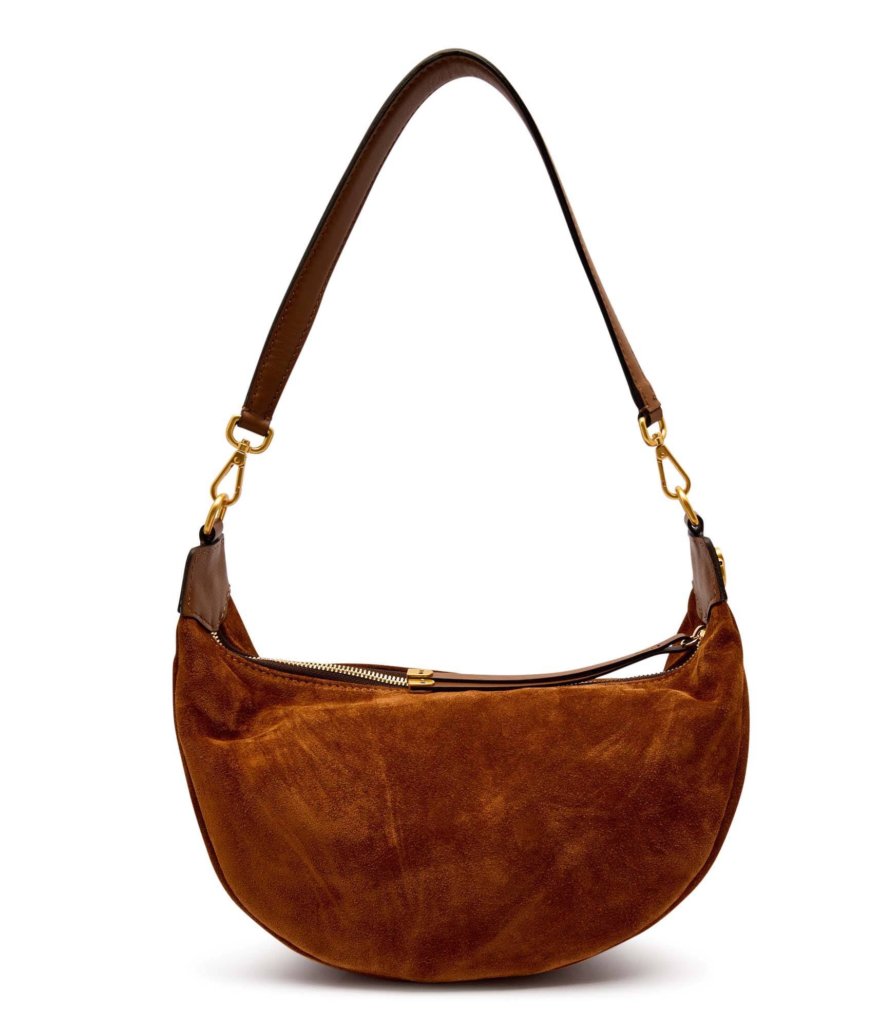 Gianni Chiarini Borsa a Spalla in Suede con Tracolla Tessuta