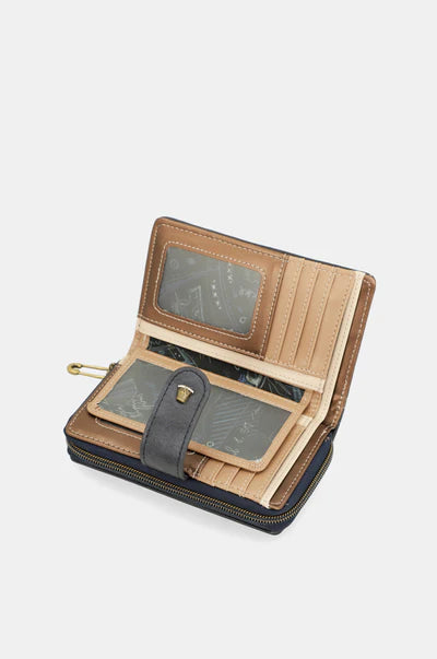 Portafoglio Anekke Contemporary medio con zip e ricami