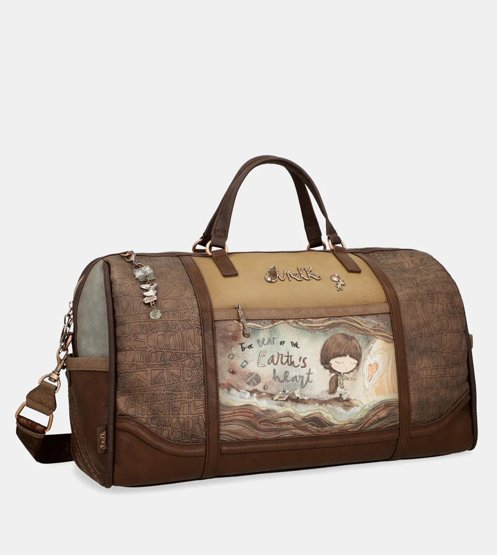Borsa da Viaggio Anekke con Design Artistico MARRONE TU | Giò Fashion