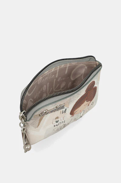 Portamonete donna Anekke piccolo con zip compatto Grigio TU | Giò Fashion