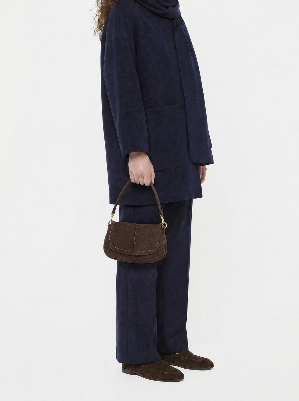 Gianni Chiarini Helena Round Borsa Media in Pelle Scamosciata