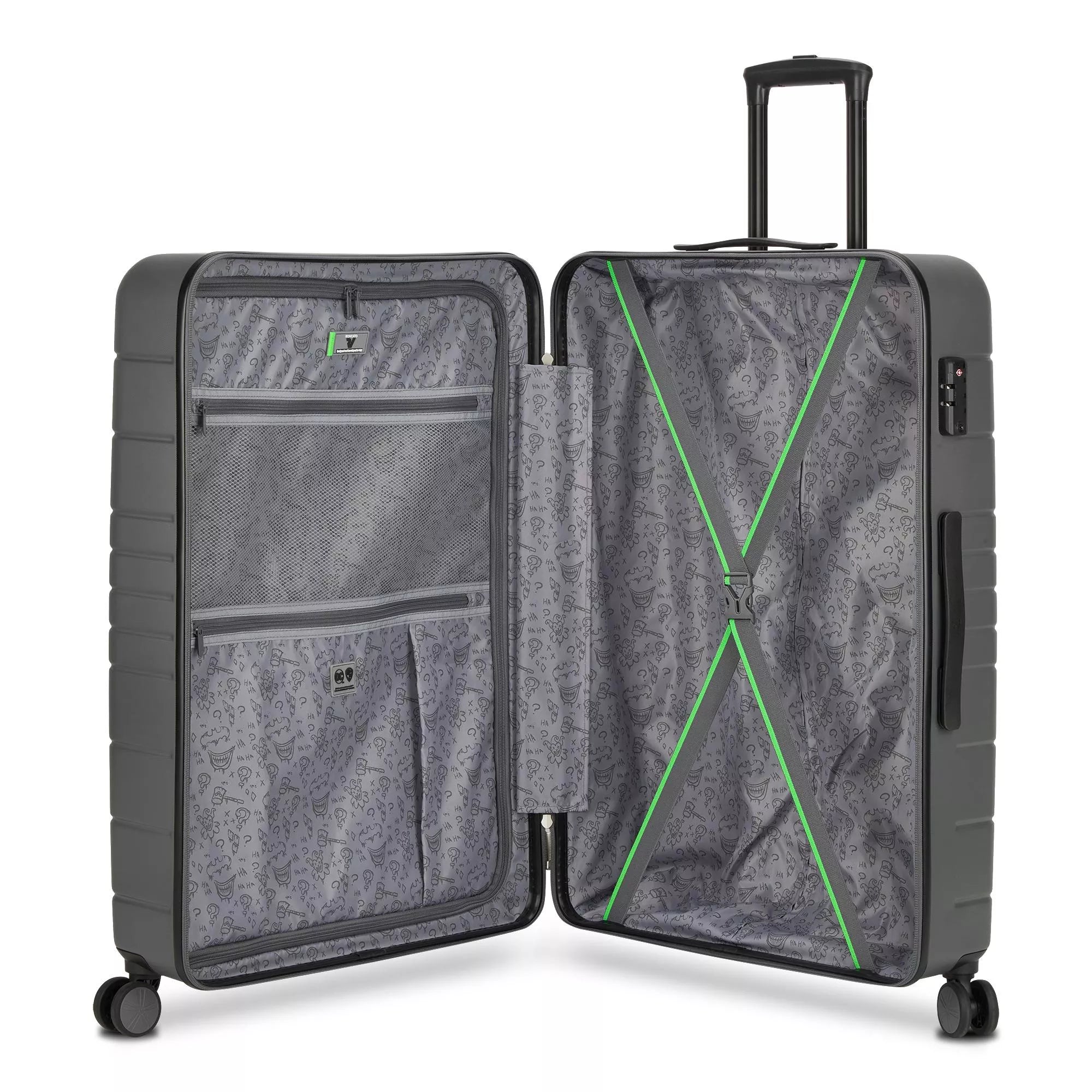 Trolley grande rigido V-Project con grafica Harley Quinn e ruote multidirezionali