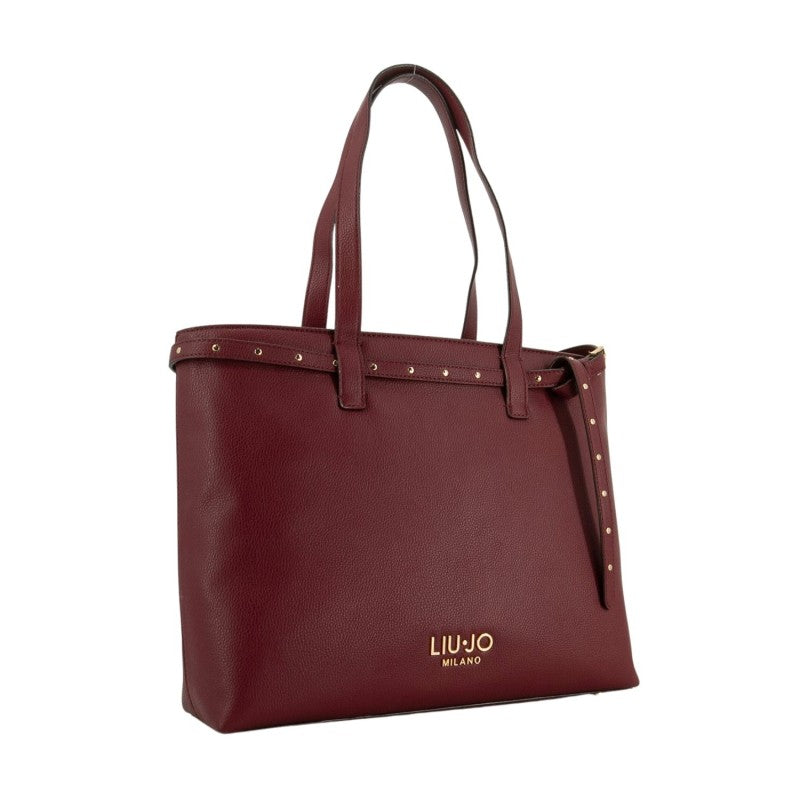 Shopper Liu Jo elegante con doppi manici e borchie decorative BORDEAUX TU | Giò Fashion