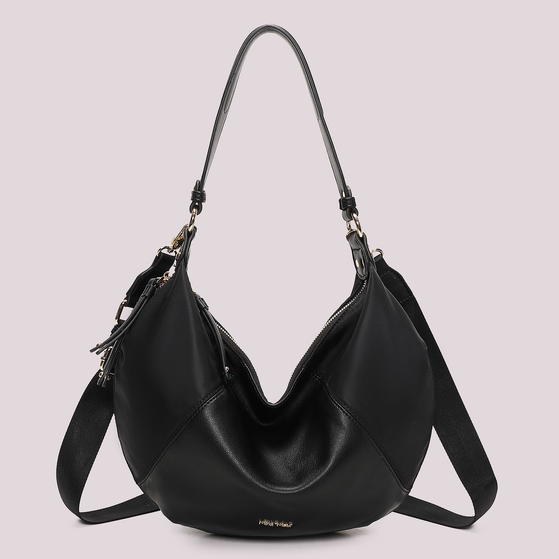 Mimi Mua borsa a spalla morbida con tracolla regolabile NERO TU | Giò Fashion
