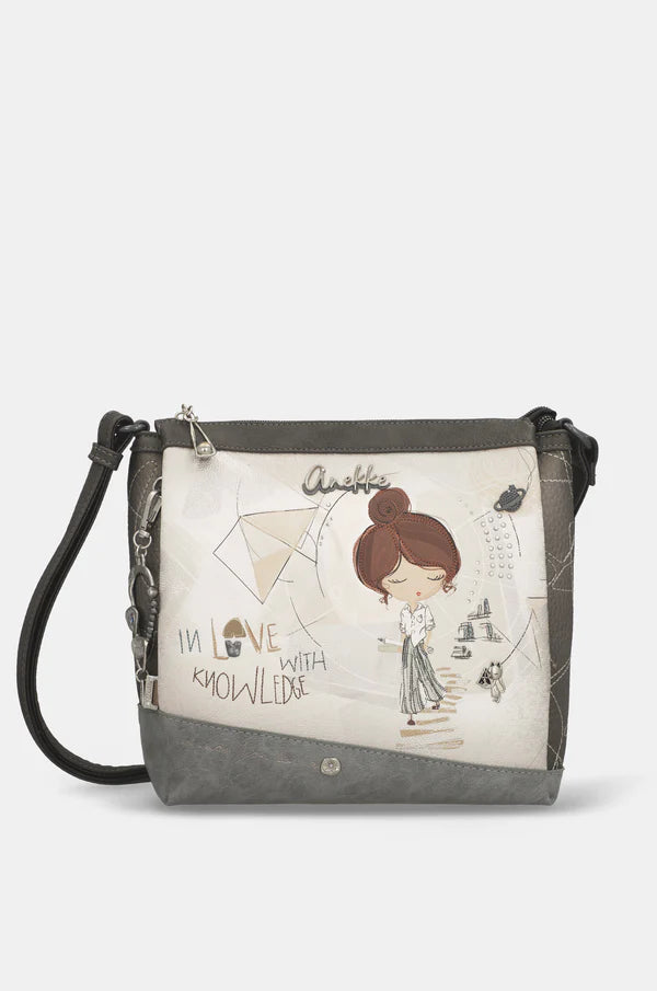 Borsa tracolla donna Anekke con zip e tracolla regolabile capiente VERDE TU | Giò Fashion