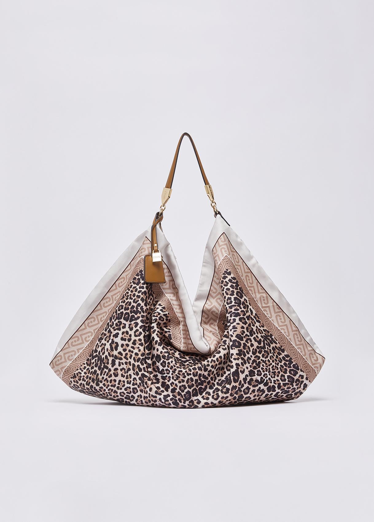 Borsa a spalla Liu Jo grande morbida con chiusura zip e manico regolabile Animalier TU | Giò Fashion
