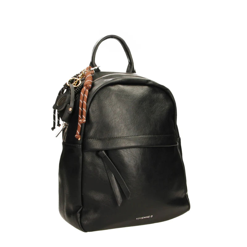 Zaino Vivienne D donna compatto design moderno pratico quotidiano Nero TU | Giò Fashion