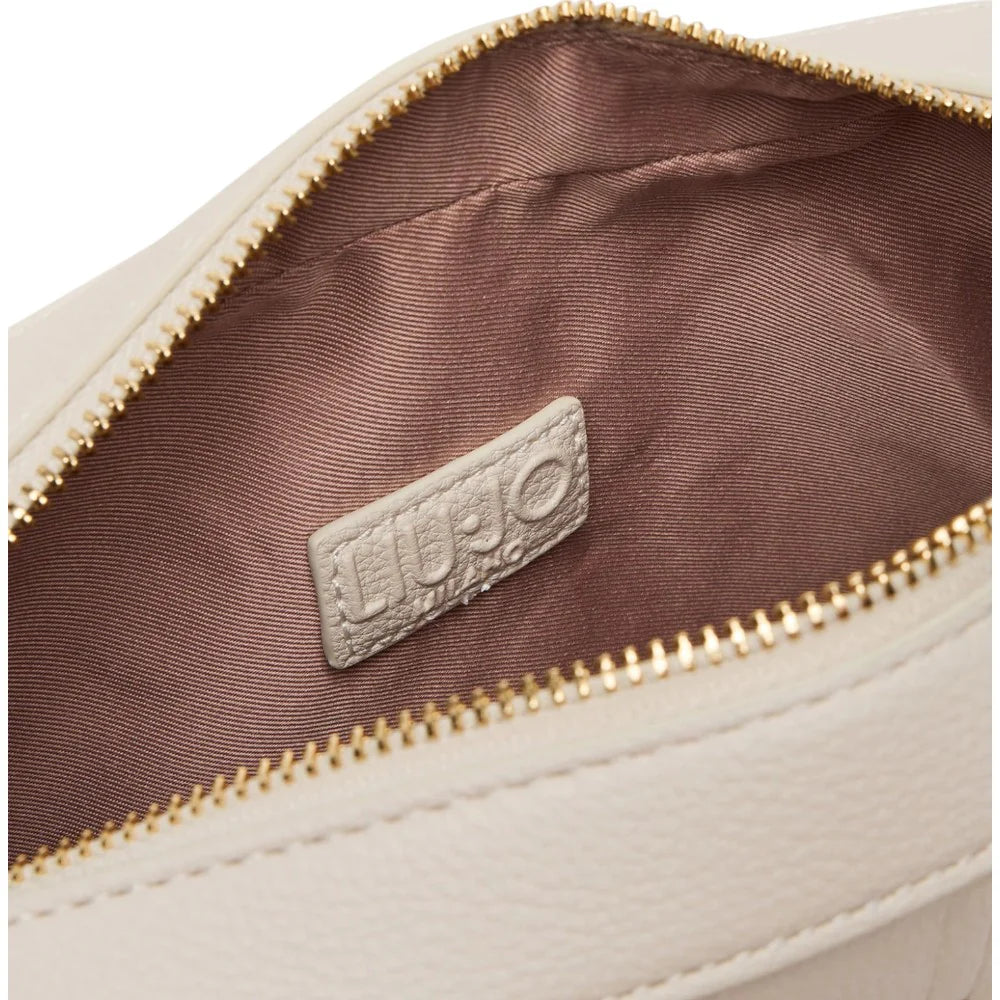 Borsa a tracolla Liu Jo con logo in rilievo all over Beige TU | Giò Fashion