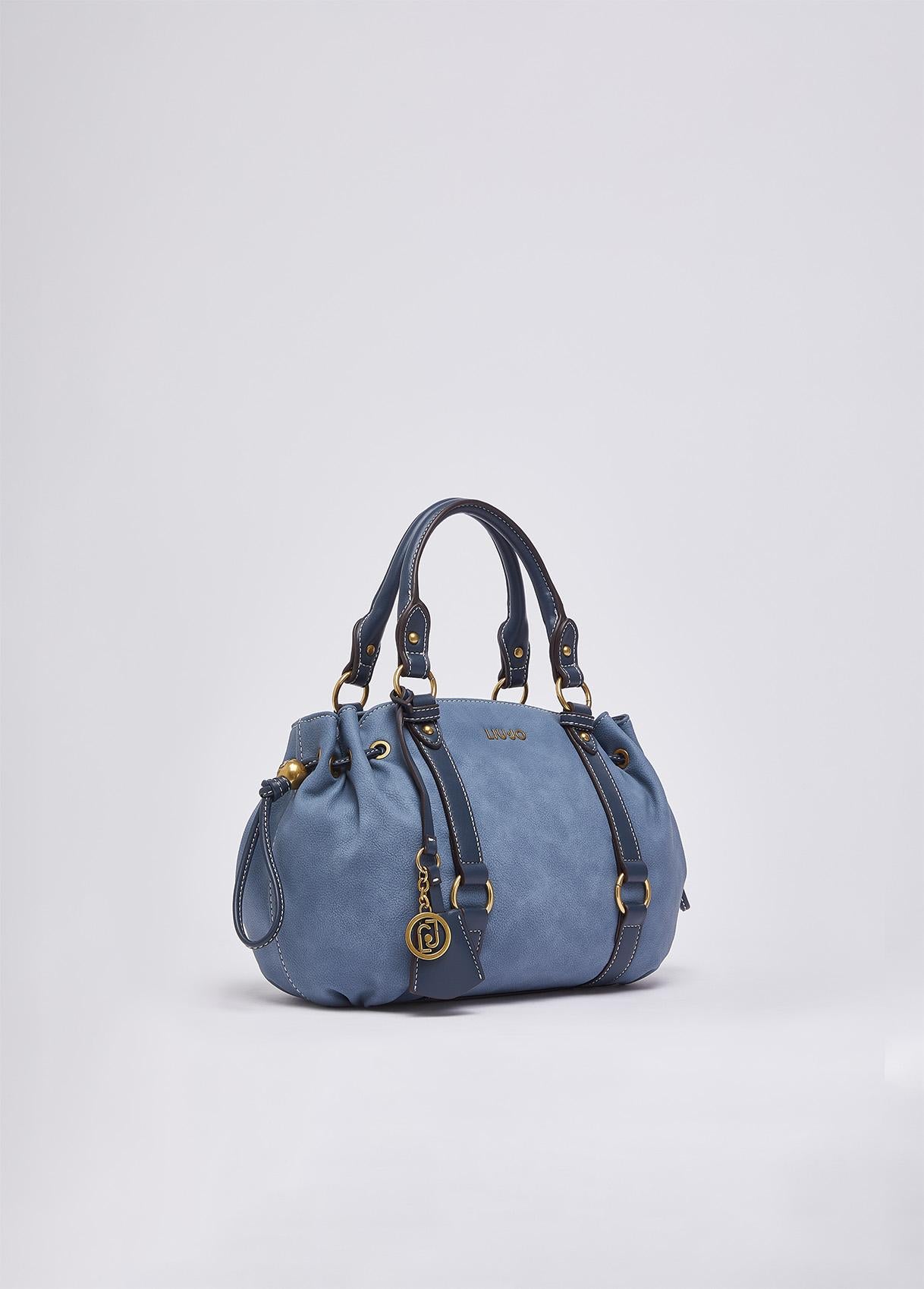 Borsa a mano Liu Jo con coulisse laterale e charm logato Cloud TU | Giò Fashion