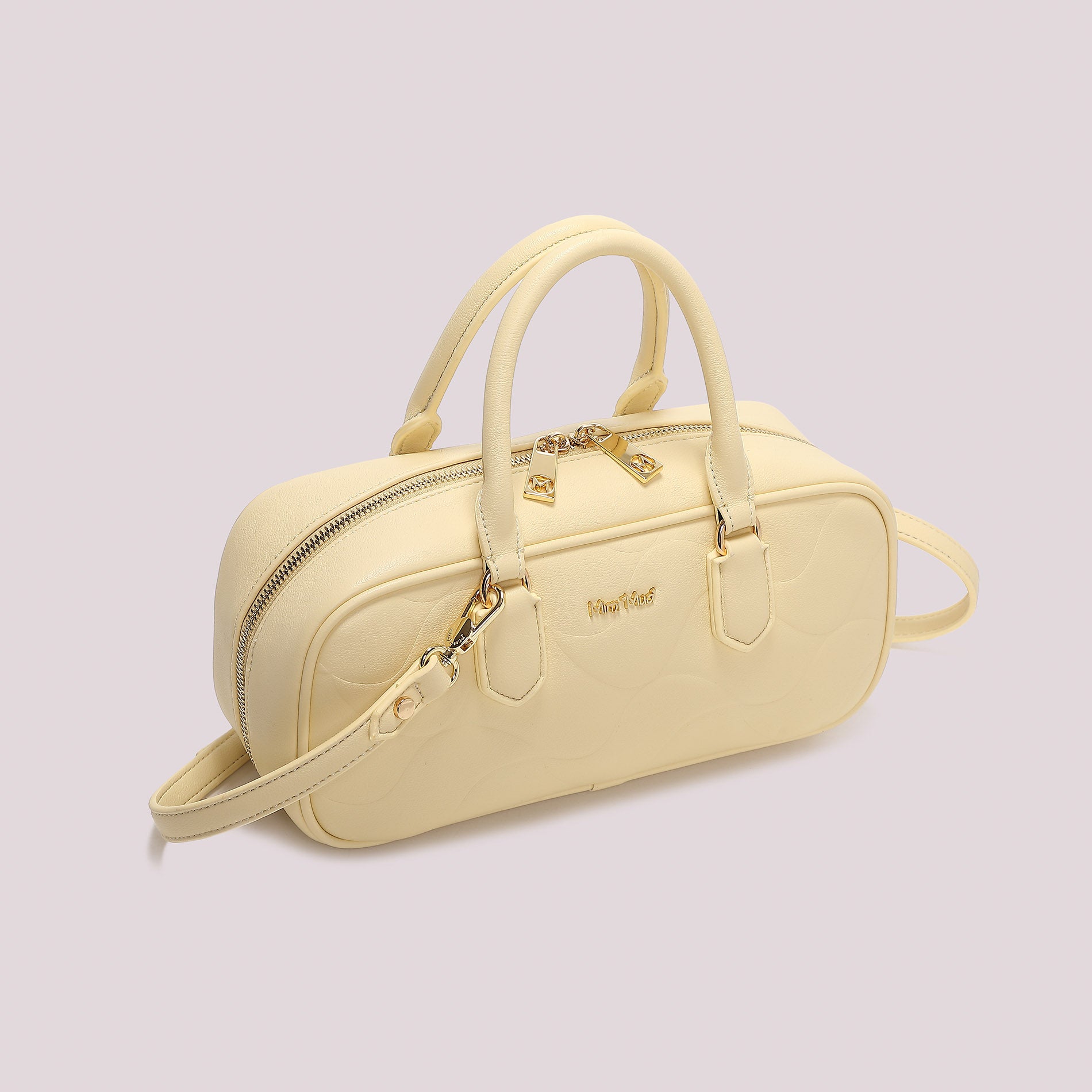 Borsa a mano donna Mimi Mua con tracolla e motivo trapuntato elegante GIALLO CHIARO TU | Giò Fashion