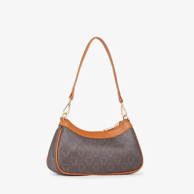 Borsa Valentino a spalla con doppio manico e design elegante Marrone TU | Giò Fashion