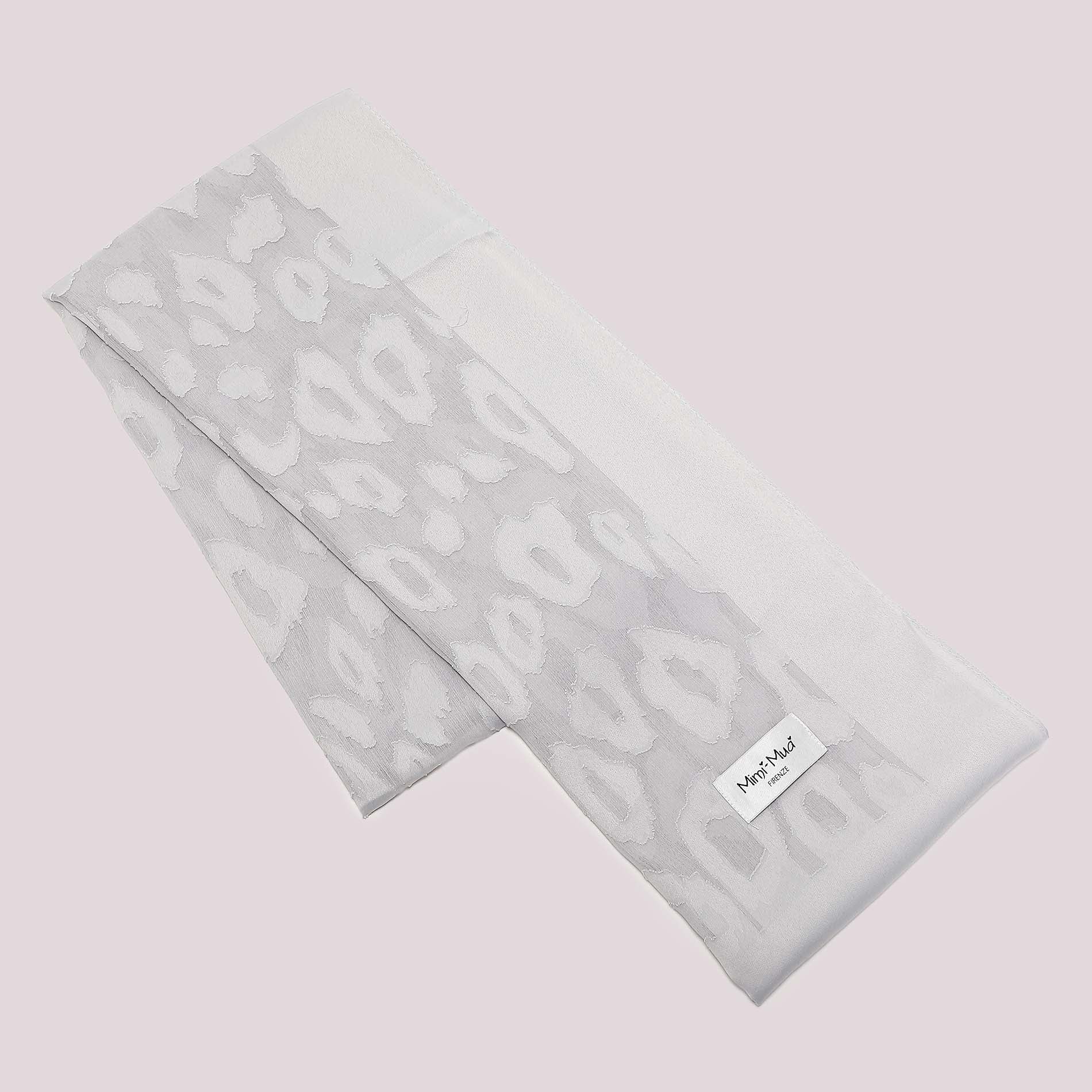 Mimi Mua foulard donna leggero con texture elegante GRIGIO PERLA U | Giò Fashion