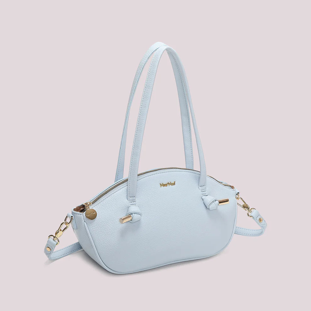 Borsa a Spalla Mimi Mua Nodo ai Manici CELESTE TU | Giò Fashion
