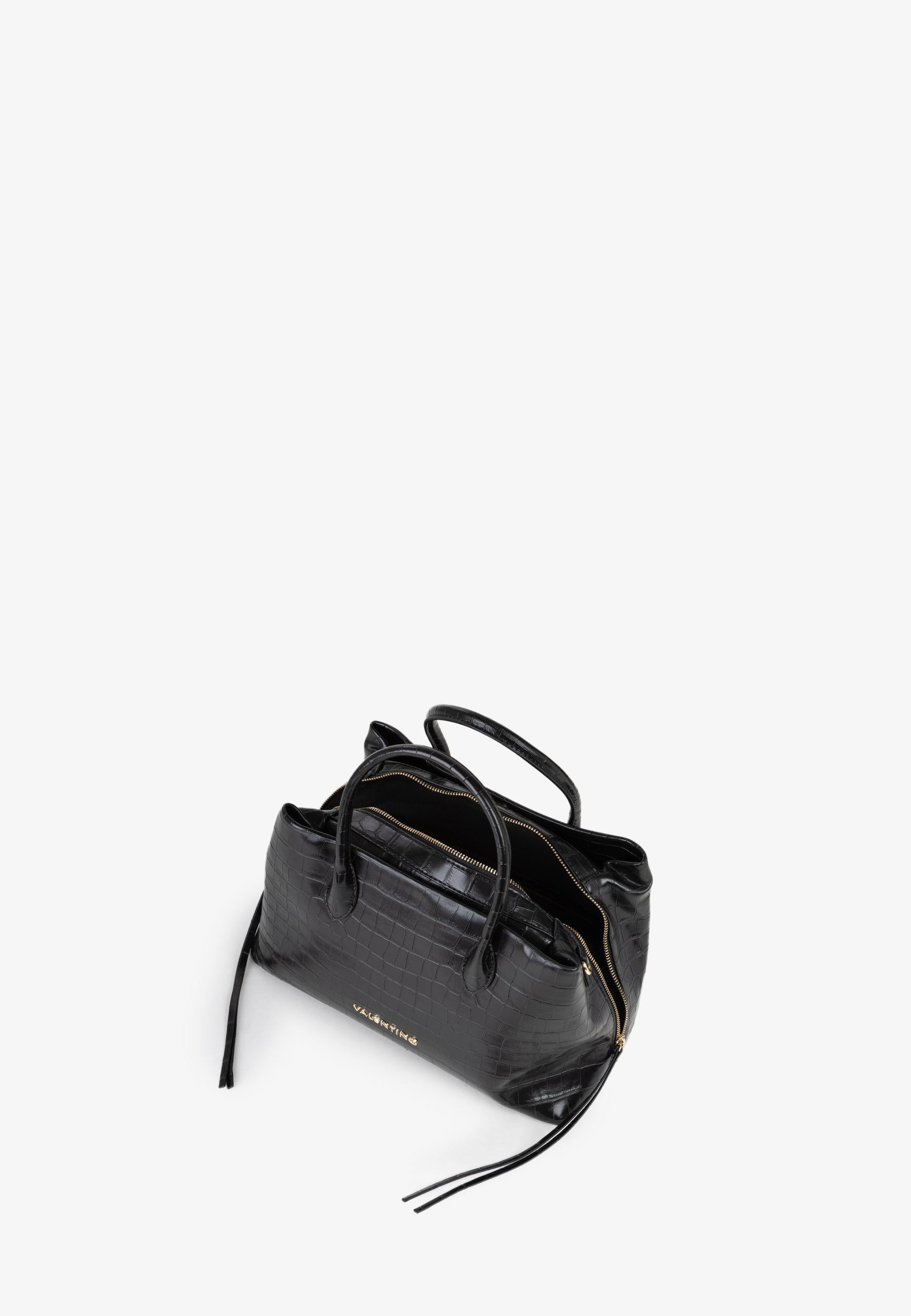 Valentino Borsa a Mano con Trama Effetto Cocco e Tracolla