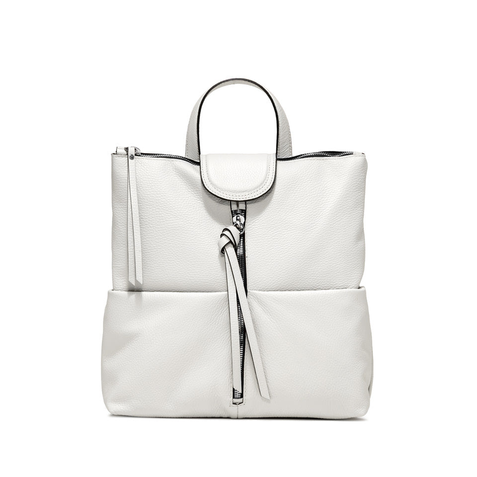Zaino Gianni Chiarini Giada in pelle con zip frontale Beige TU | Giò Fashion