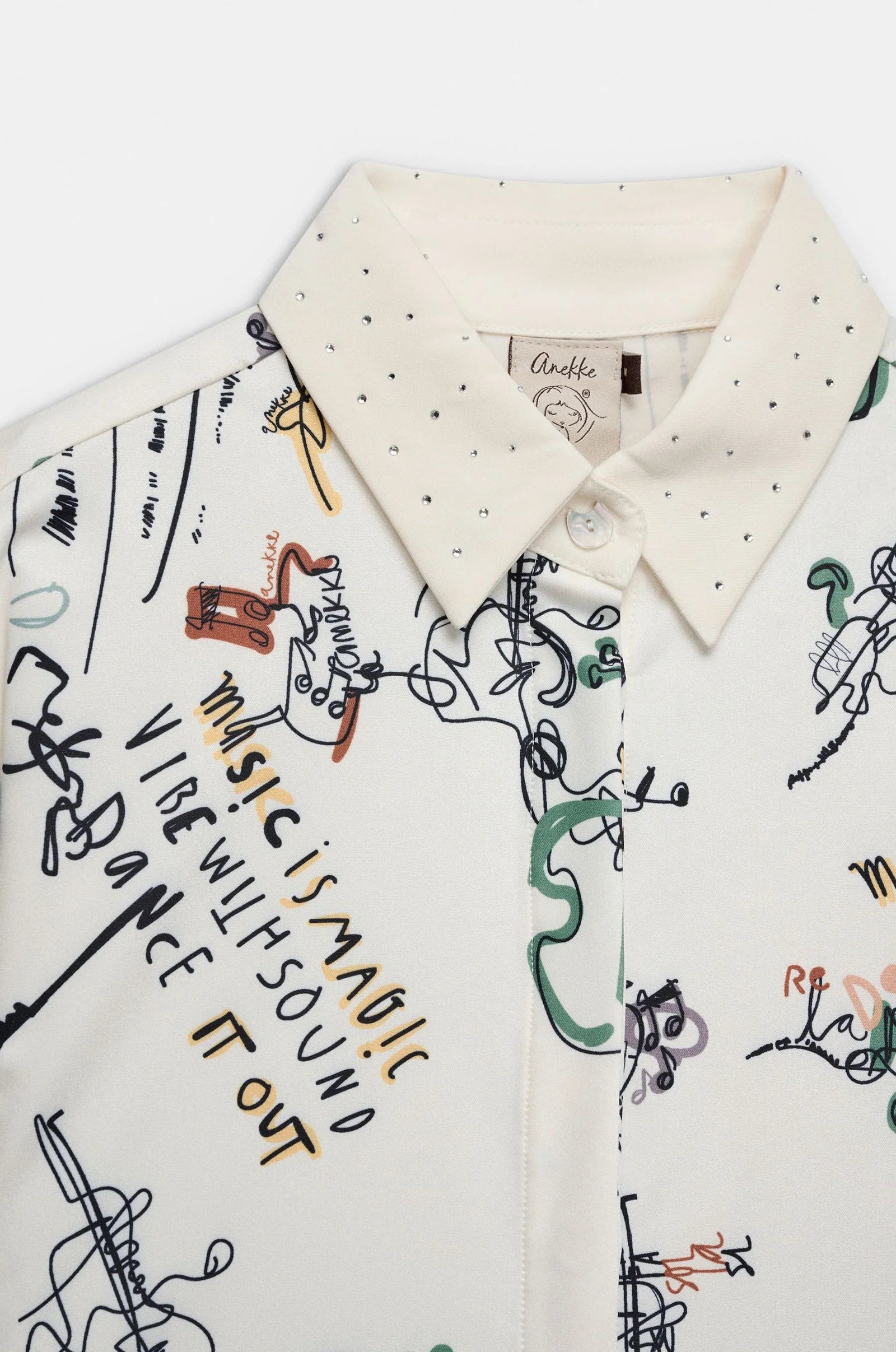 Camicia Donna Anekke con Stampa Artistica e Illustrazioni Decorative